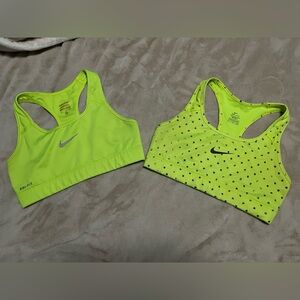 Nike Bright Lime Sports Bras Set